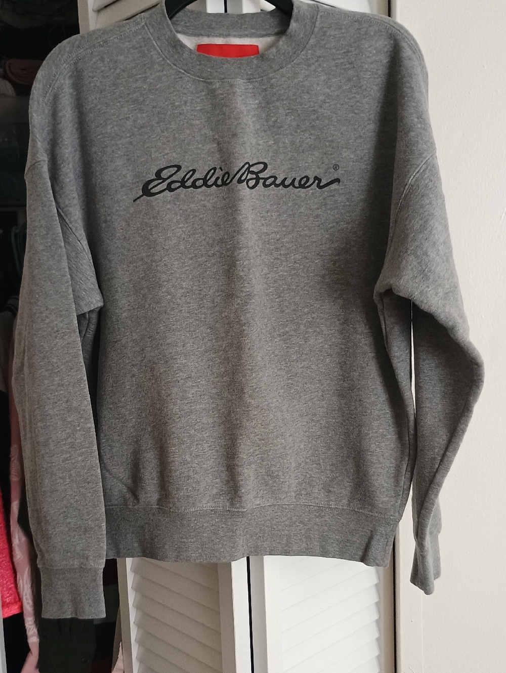 Eddie Bauer Gray Crewneck Sweatshirt with Script Logo